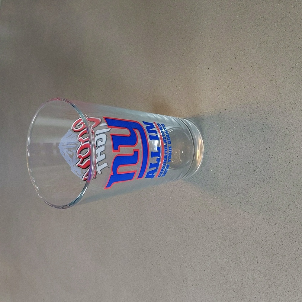 NY New York Giants Coors light drinking glass Promotional Promo Bar
